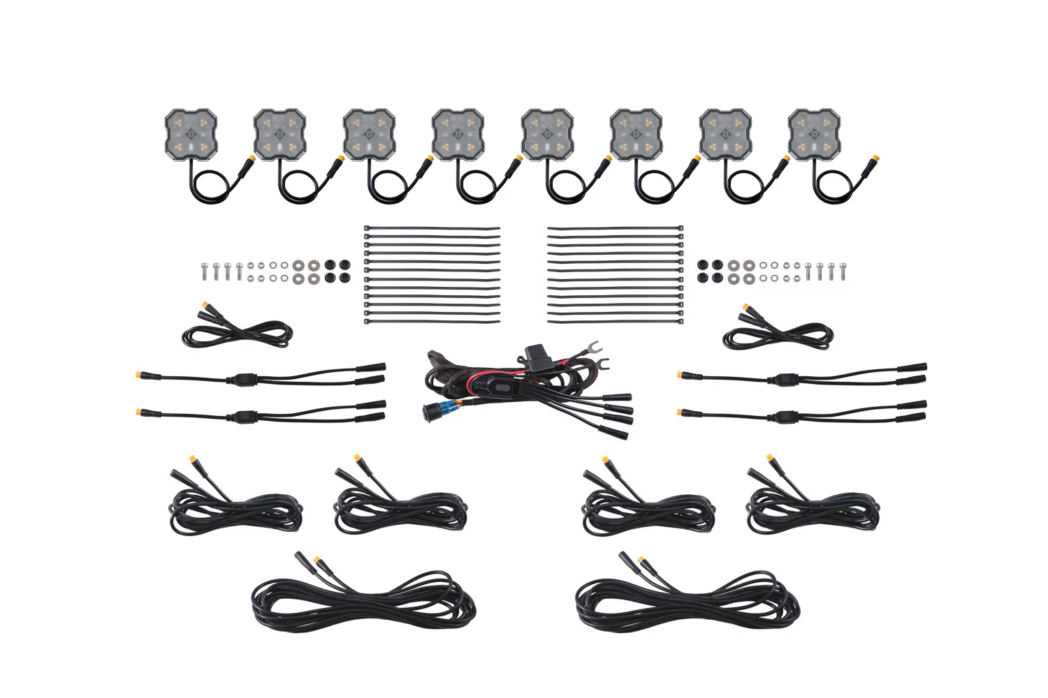 Rock Light Amber/White M8 8-Pack