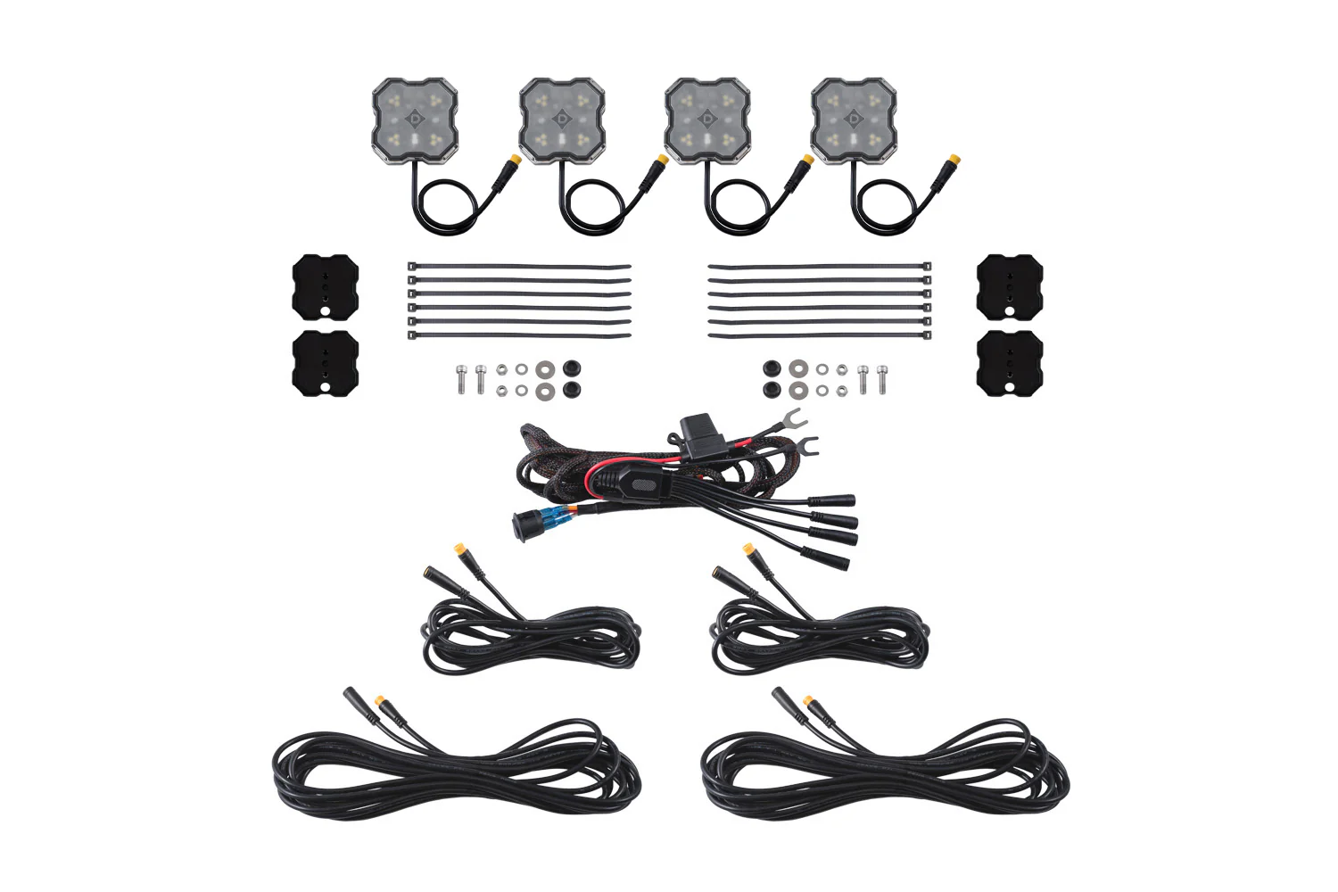 Rock Light Red/White M8 Magnet 4-Pack