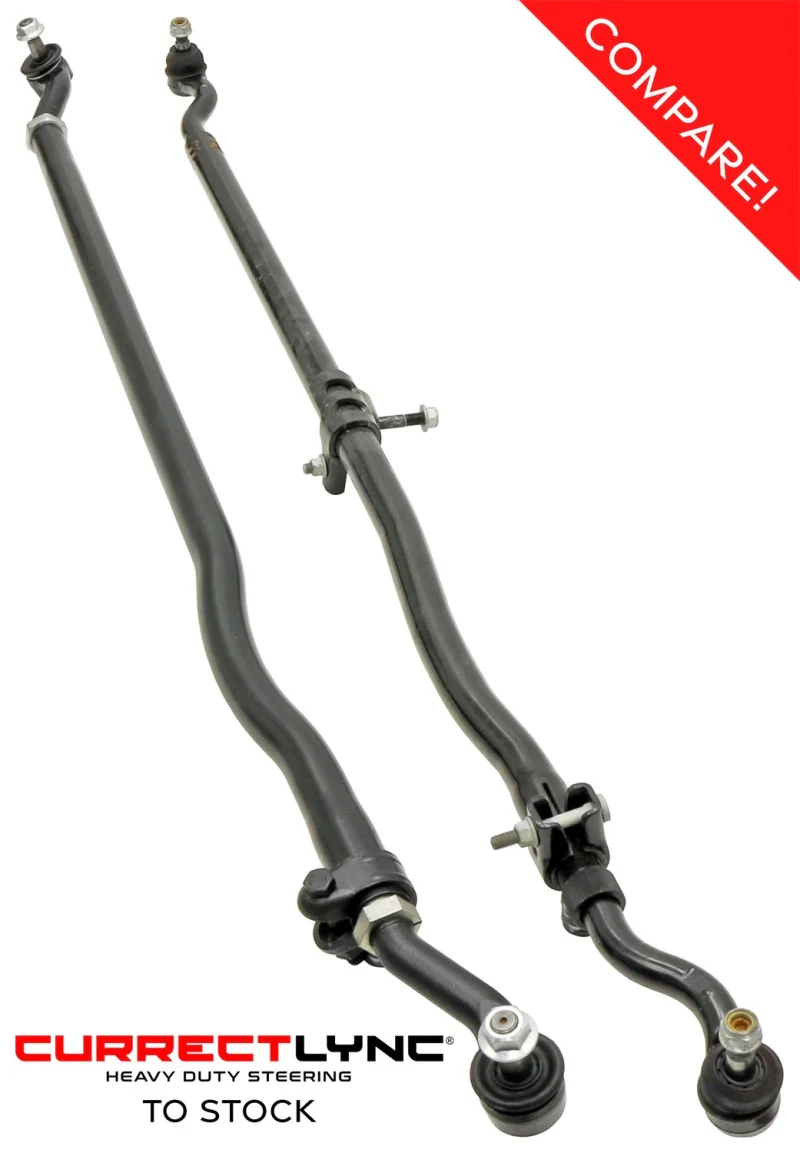 RockJock JK Currectlync Steering Sys. w/Flipped Drag Link 1.65in Dia. Tie Rod 1.3in Dia. w/Hardware - Image 5
