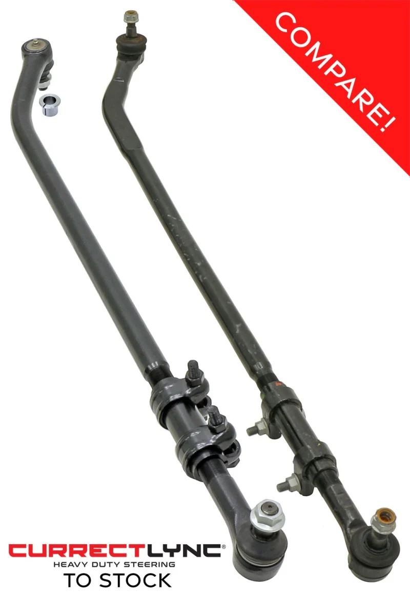 RockJock JK Currectlync Steering Sys. w/Flipped Drag Link 1.65in Dia. Tie Rod 1.3in Dia. w/Hardware - Image 8