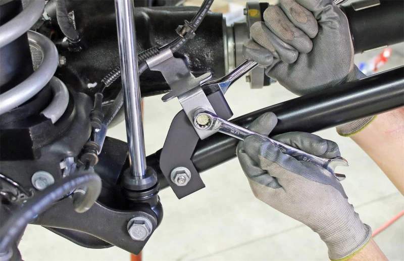 RockJock JL/JT Brake Line Relocation Bracket Kit Front Pair - Image 2