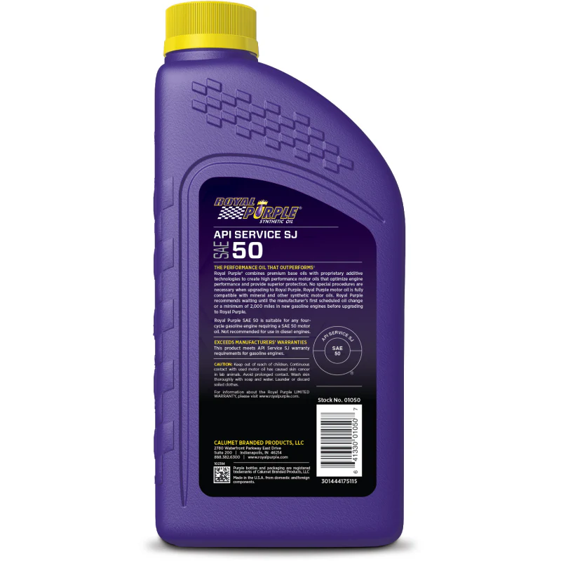Royal Purple Premium Synthetic High Performance Straight-Grade SAE 50 Motor Oil - 1 Quart - Image 3
