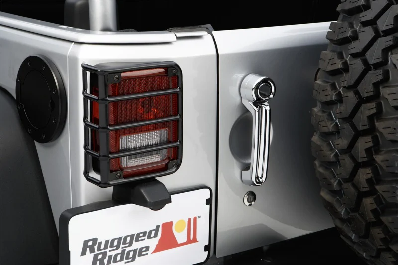 Rugged Ridge 07-18 Jeep Wrangler Black Tail Light Euro Guards - Image 3