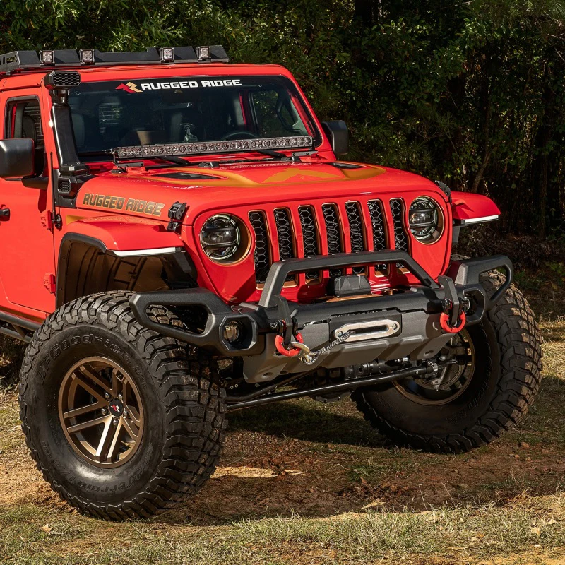 Rugged Ridge Venator Front Bumper W/Overrider & Winch Tray JL - Image 3
