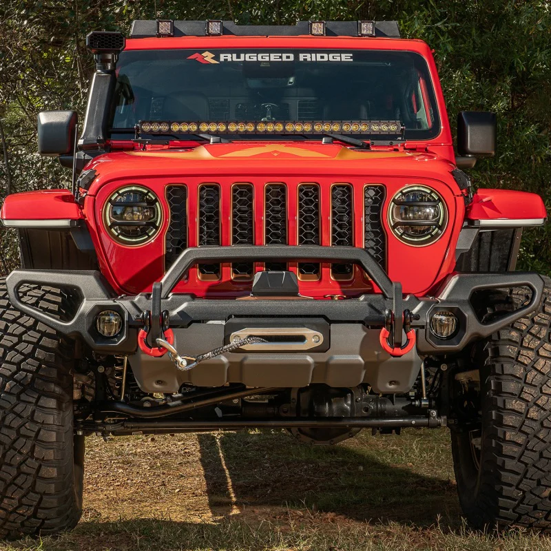 Rugged Ridge Venator Front Bumper W/Overrider & Winch Tray JL - Image 4