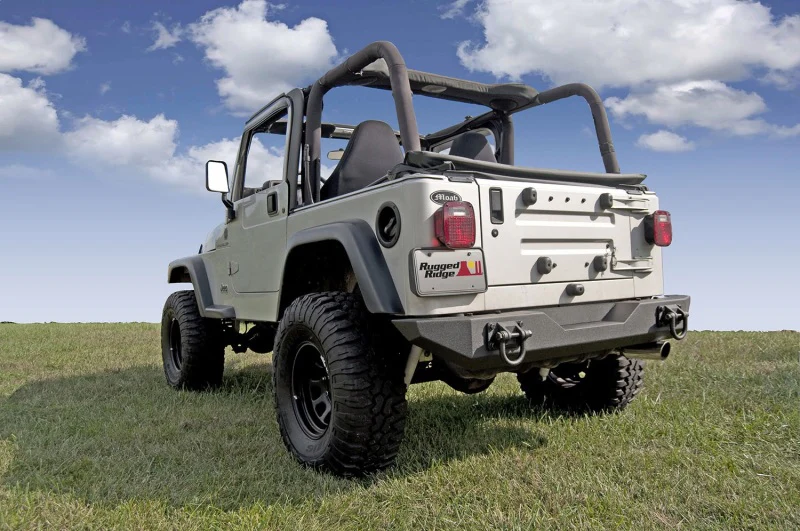 Rugged Ridge XHD Rear Bumper 76-06 Jeep CJ / Jeep Wrangler - Image 2