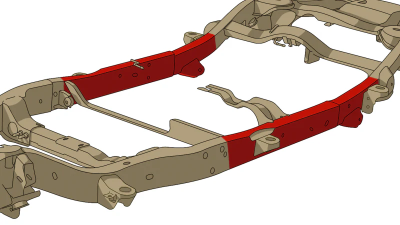 Rust Buster Avalanche/Suburban/Yukon Center Frame Repair Kit - Left - Image 8