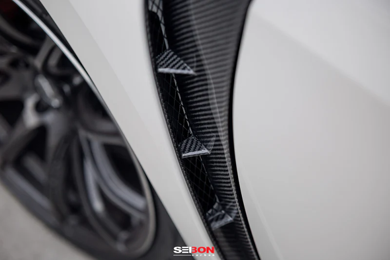 Seibon 17-18 Honda Civic Type-R Carbon Fiber Fender Ducts (Pair) - Image 8