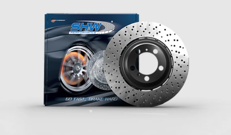 SHW 19-21 BMW M2 Competition 3.0L w/o Ceramic Brakes Left Front Drilled LW Brake Rotor (34118072017) - Image 2