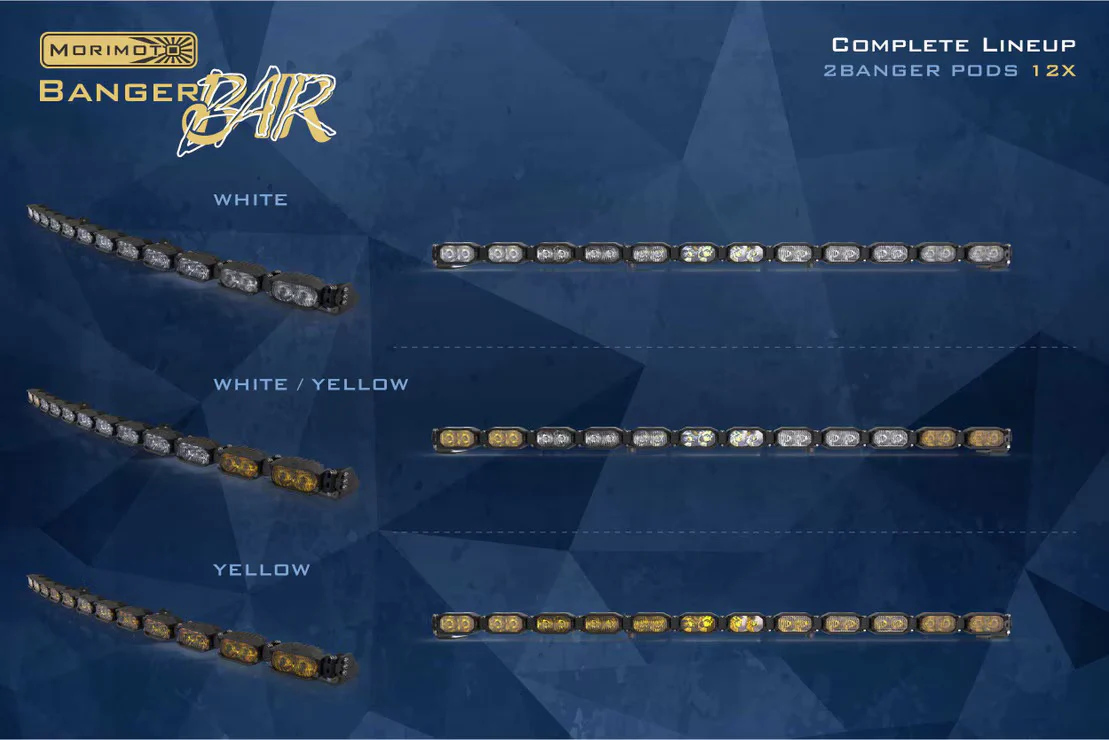 Single-Row BangerBar: (12 Pod / 47") (HXB Power - Yellow) - Image 5