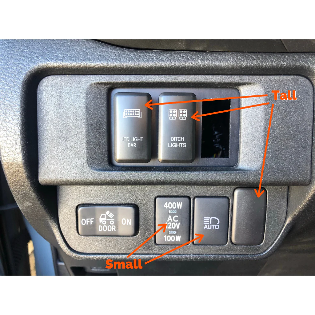 Small Style Toyota OEM Style "BUMPER LIGHT BAR" Switch - Image 3
