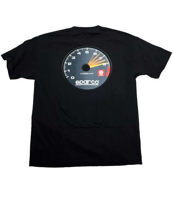 Sparco T-Shirt Tach Blk Lrg - Image 2