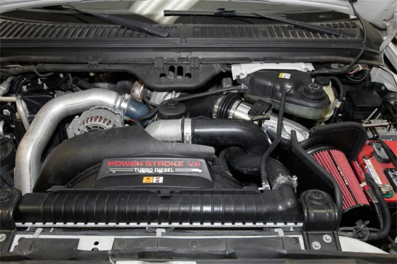 Spectre 03-07 Ford SD V8-6.7L DSL Air Intake Kit - Polished w/Red Filter - Image 6