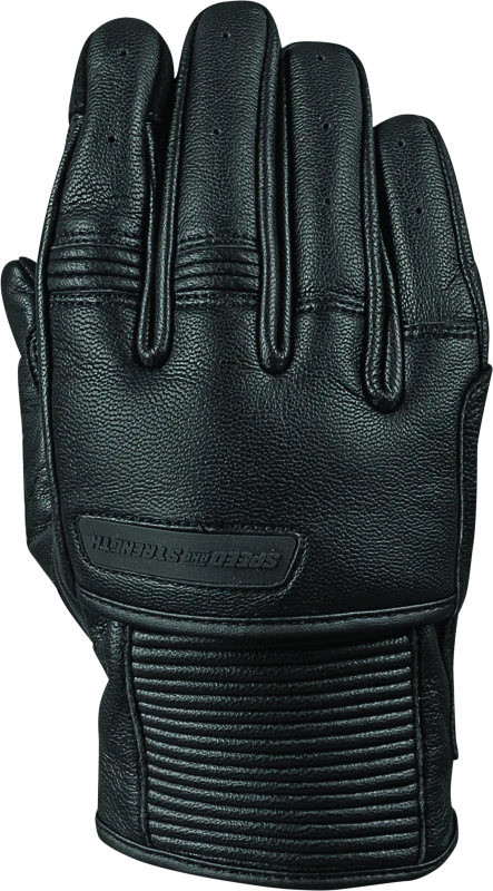 Speed and Strength Off the Chain Leather Gloves Black - Large