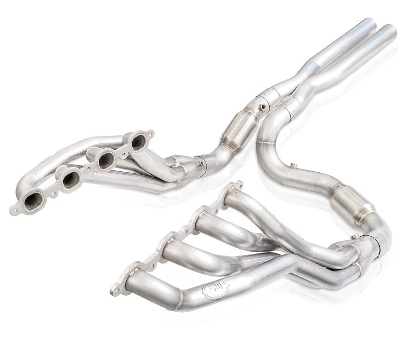Stainless Works 2019+ Chevrolet Silverado 5.3/6.2 Catted Headers 1-7/8in Primaries 3in Leads X-Pipe - Image 10