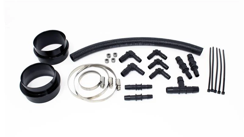 Torque Solution Turbo Inlet Hose Black (Recirc): 02-07 WRX / 04-20 STI / 05-09 Legacy GT (3in Inlet) - Image 2