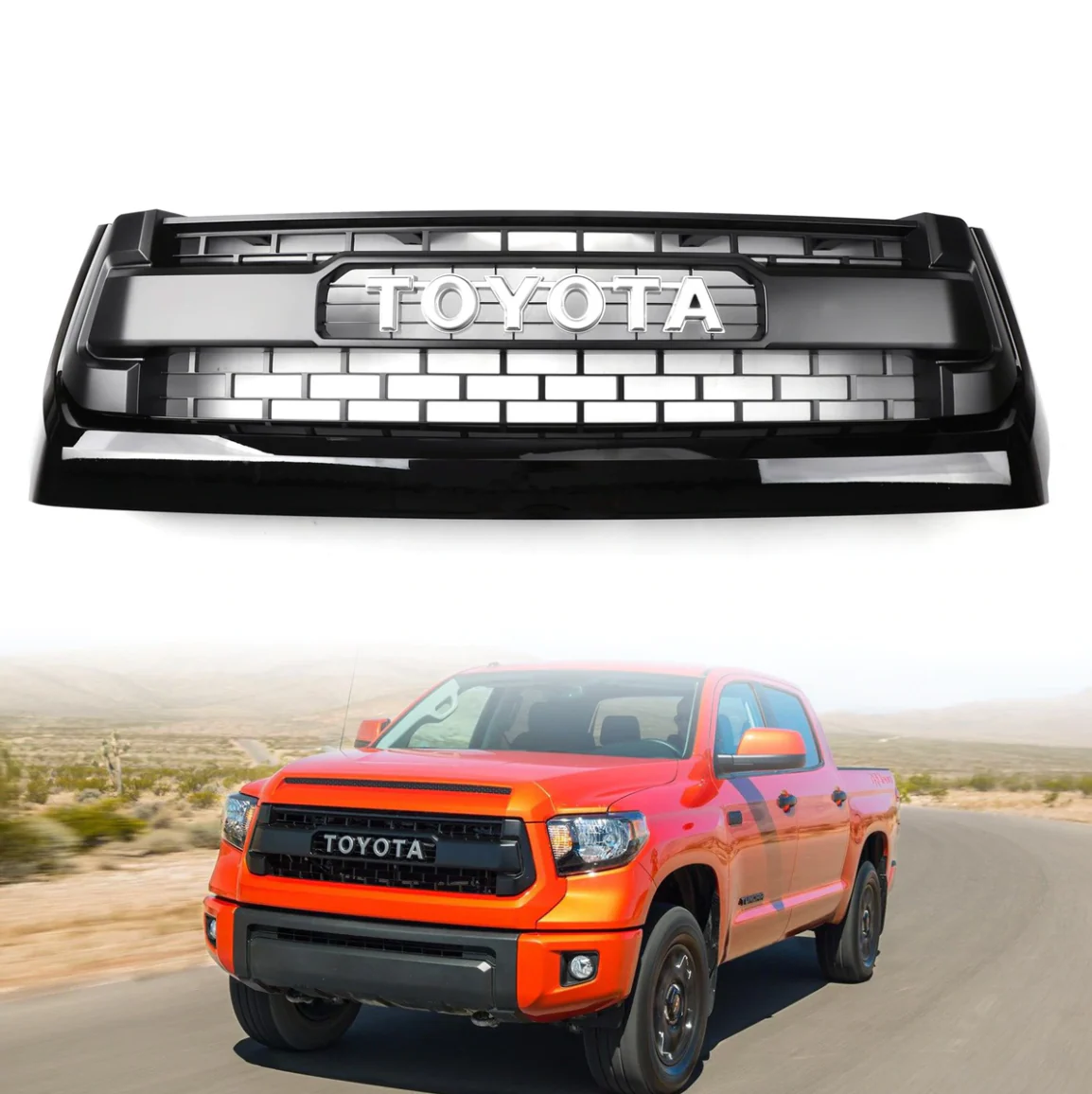 TRD Pro Style Front Grille For Toyota Tundra 2014-2018 - Image 7