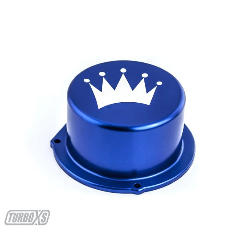 Turbo XS 15-16 Subaru WRX Billet Aluminum Vacuum Pump Cover - Blue - Image 2