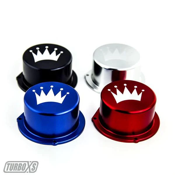 Turbo XS 15-16 Subaru WRX Billet Aluminum Vacuum Pump Cover - Blue - Image 3