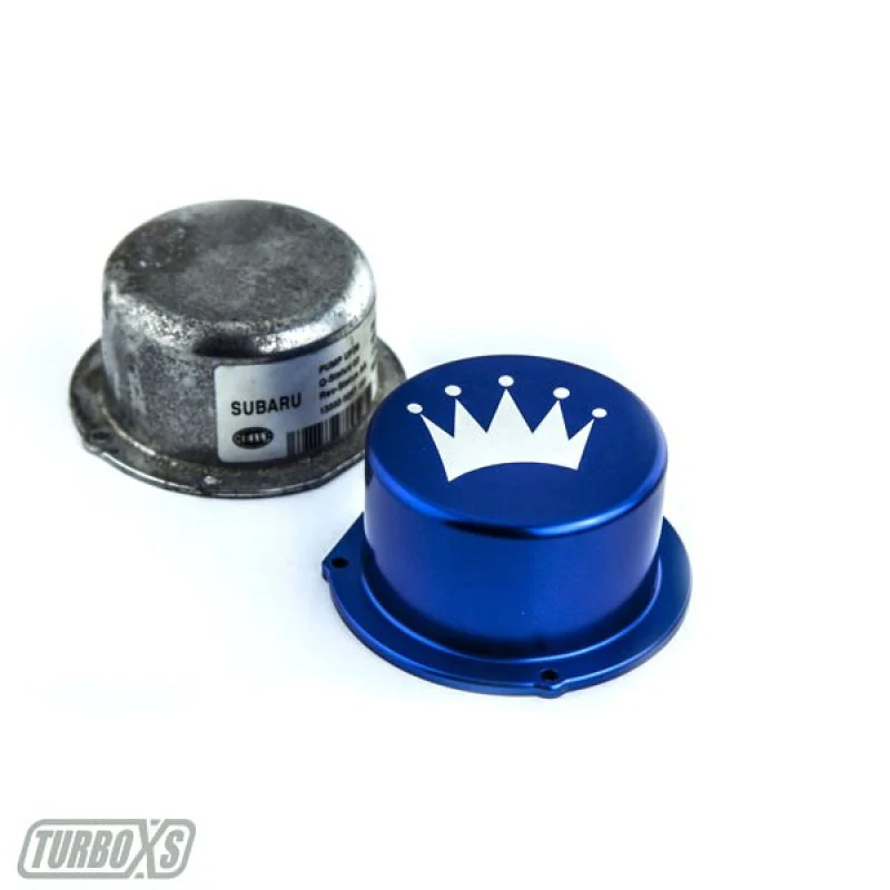 Turbo XS 15-16 Subaru WRX Billet Aluminum Vacuum Pump Cover - Blue - Image 7
