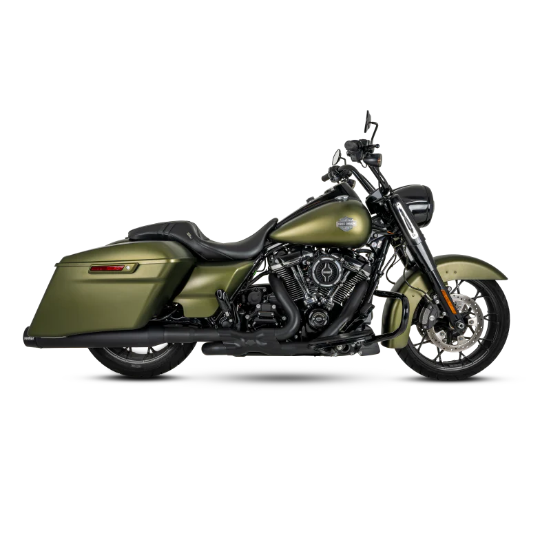 Vance & Hines 17-23 Harley Touring Models Blackbird 450 Slip-Ons - Black Contrast Finish End Caps - Image 3