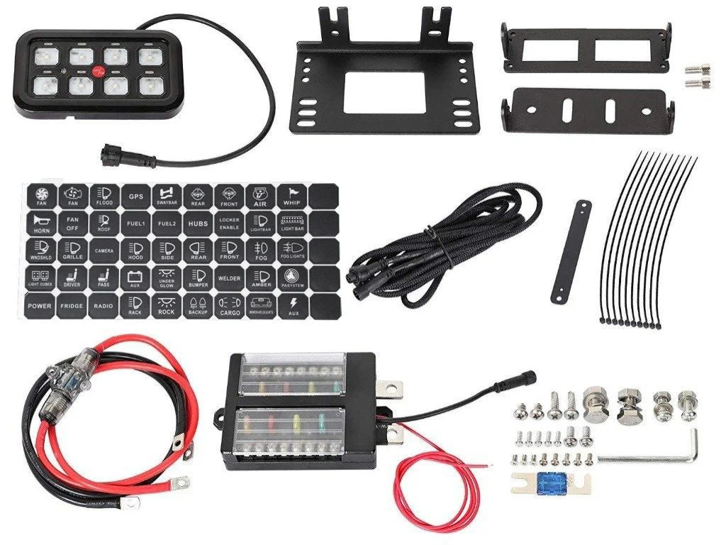 Vehicle Accessory 8 Switch Control System (Blue Backlighting) - Image 2
