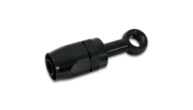 Vibrant -10AN Banjo Hose End Fitting for use with M12 or 7/16in Banjo Bolt - Aluminum Black - Image 2