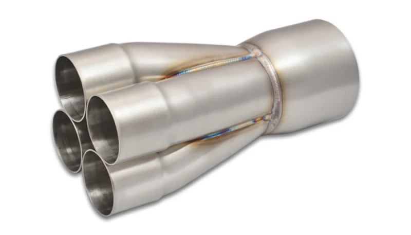 Vibrant 4-1 SS Merge Collectors (2-1/4in Inlet Slipover ID 3-1/2in Merge Outlet OD) Single Unit - Image 4