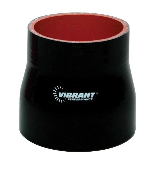 Vibrant 4 Ply Aramid Reducer Coupling 1.5in Inlet x 1in Outlet x 3in Length - Black - Image 2