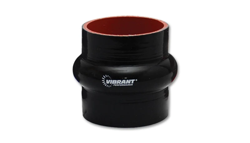Vibrant 4 Ply Reinforced Silicone Hump Hose Connector - 3.25in I.D. x 3in long (BLACK) - Image 4