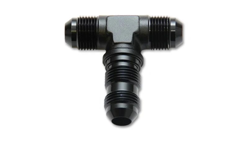 Vibrant -4AN Bulkhead Adapter Tee Fitting - Anodized Black Only - Image 3