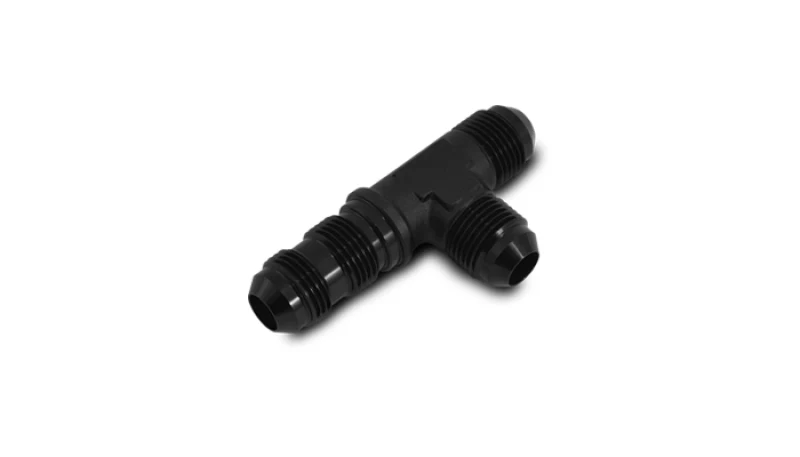 Vibrant -4AN Bulkhead Adapter Tee on Run Fittings - Anodized Black Only - Image 2