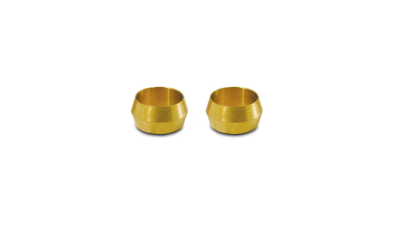 Vibrant 5/8in Brass Olive Hardline Tubing Inserts (2 Pack) - Image 2