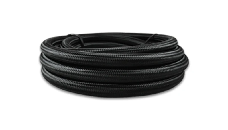 Vibrant -6 AN Black Nylon Braided Flex Hose w/PTFE Liner (150ft Roll) - Image 2