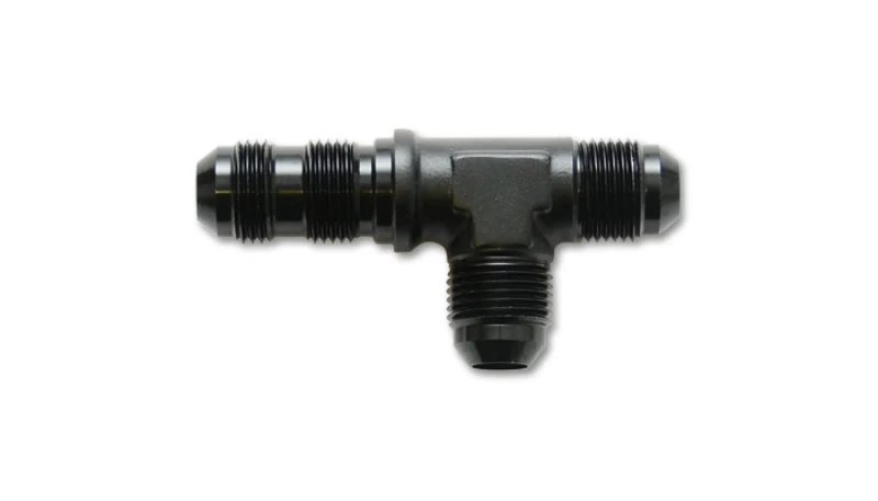 Vibrant -6AN Bulkhead Adapter Tee on Run Fittings - Anodized Black Only - Image 4