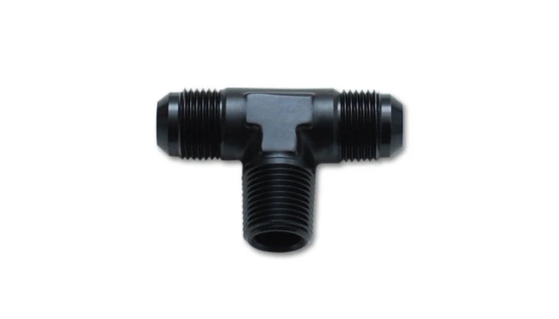 Vibrant -6AN x 1/4in NPT Flare to Pipe Tee Adapter Fitting - Aluminum - Image 2