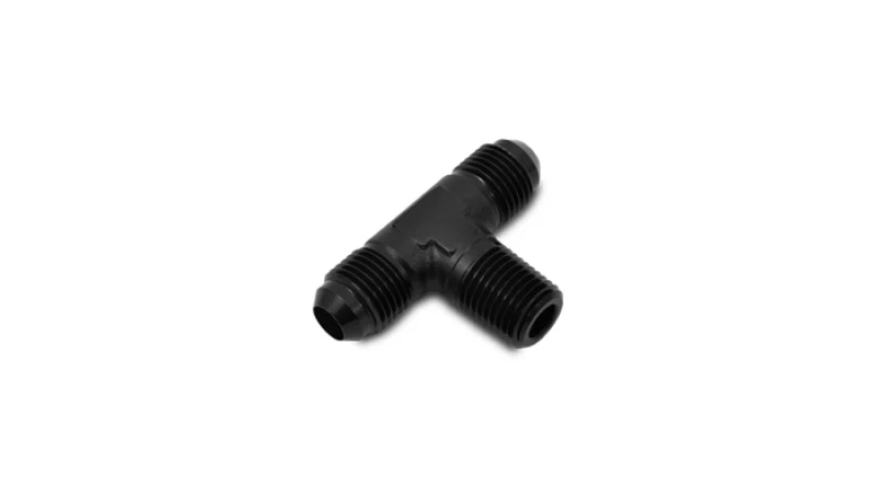 Vibrant -6AN x 1/4in NPT Flare to Pipe Tee Adapter Fitting - Aluminum - Image 3