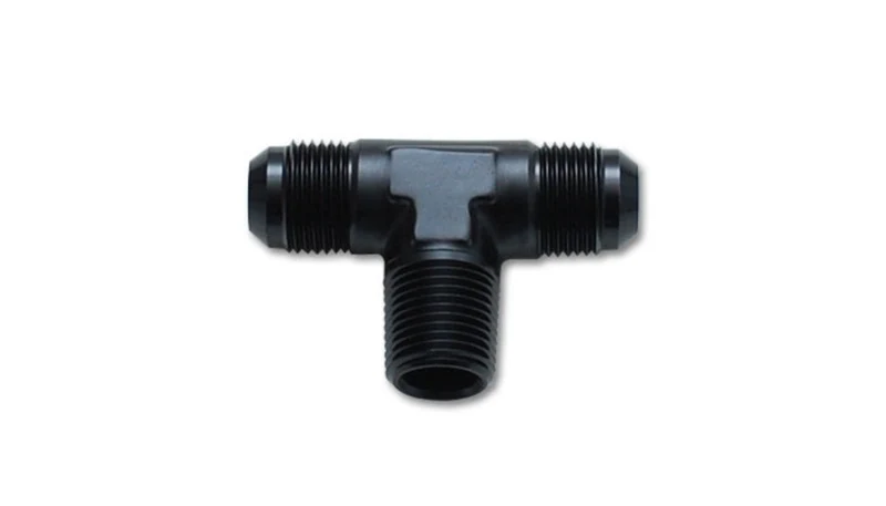 Vibrant -6AN x 1/4in NPT Flare to Pipe Tee Adapter Fitting - Aluminum - Image 4
