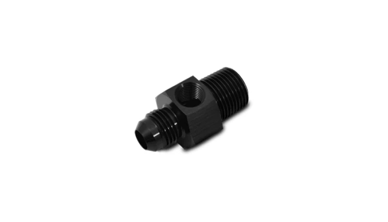 Vibrant -8AN Male to 3/8in NPT Male Union Adapter Fitting w/ 1/8in NPT Port - Image 5