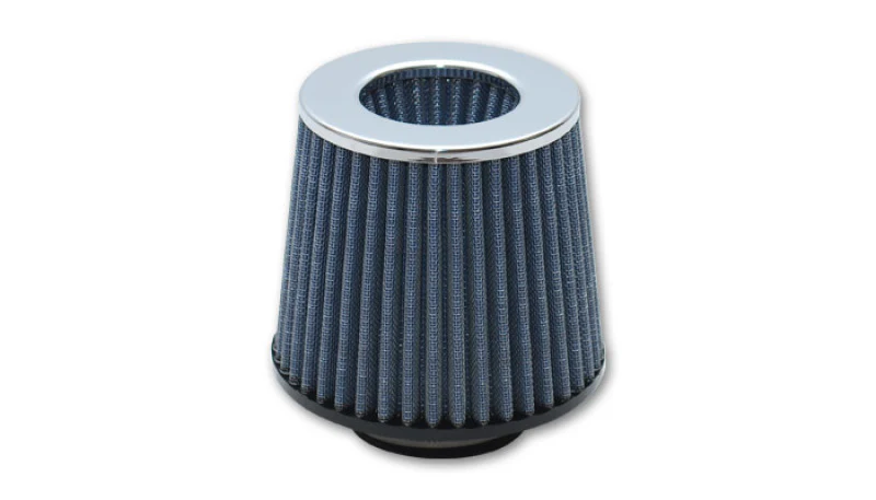 Vibrant Open Funnel Perf Air Filter (5in Cone O.D. x 5in Tall x 2.75in inlet I.D.) Chrome Filter Cap - Image 2