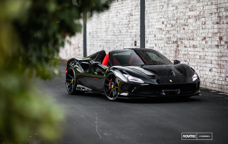 Vossen x Novitec NF10 22x12in - 5x114.3 BP - ET33 - Gloss Black Ferrari 488 / F8 Rear Wheel - Image 2