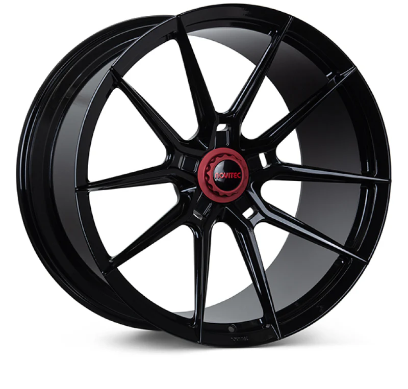 Vossen x Novitec NF10 22x12in - 5x114.3 BP - ET33 - Gloss Black Ferrari 488 / F8 Rear Wheel - Image 4