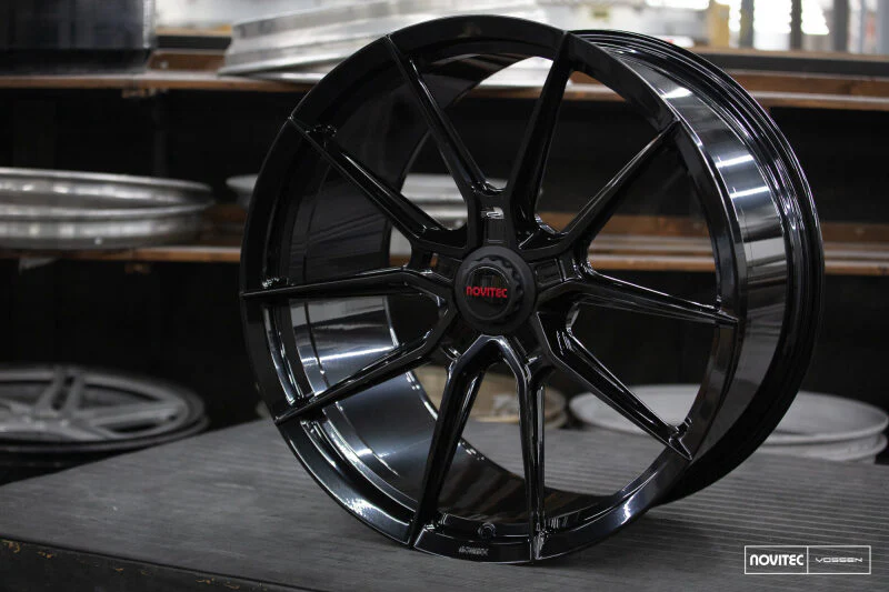 Vossen x Novitec NF10 22x12in - 5x114.3 BP - ET33 - Gloss Black Ferrari 488 / F8 Rear Wheel - Image 5