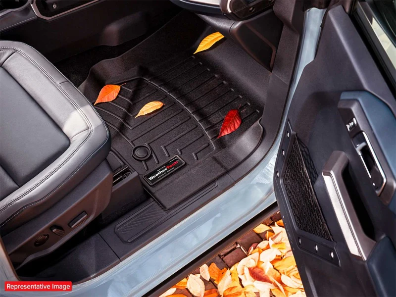 WeatherTech 07-13 Chevrolet Silverado Extended Cab Rear FloorLiner - Black - Image 9