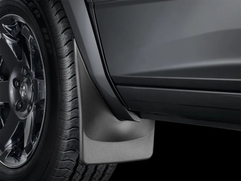 WeatherTech 2019+ Chevrolet Silverado 1500 Crew Cab No Drill MudFlaps - Black - Image 2