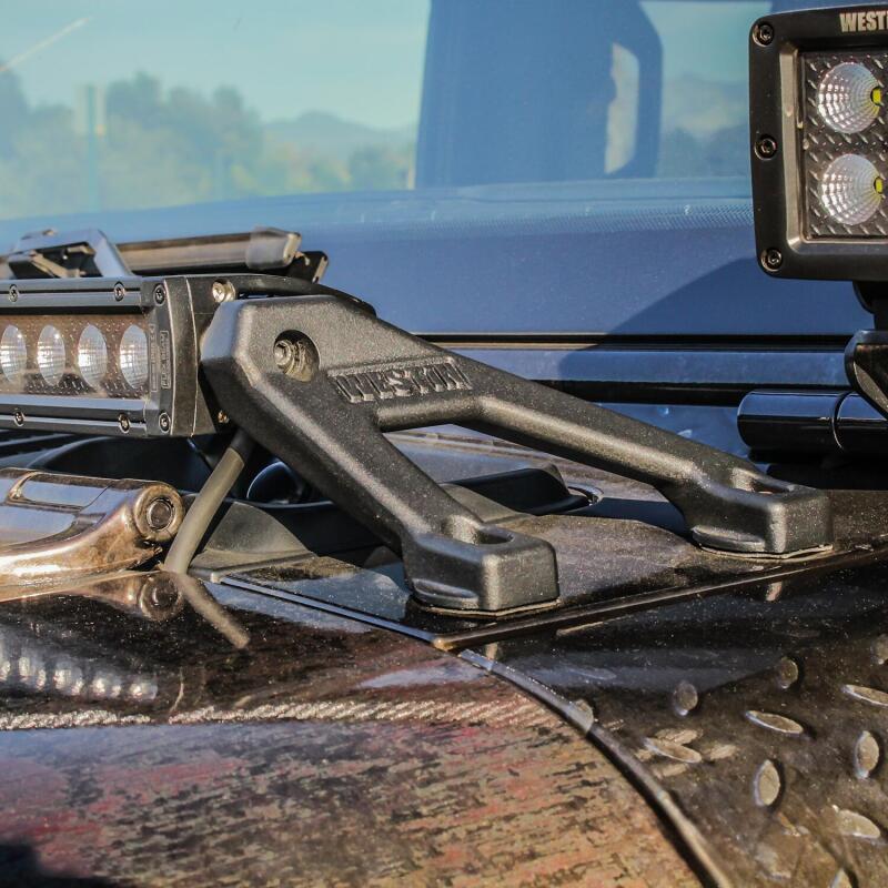 Westin 18-20 Jeep Wrangler / 2020 Gladiator LED Cowl Mount - Textured Black - Image 3