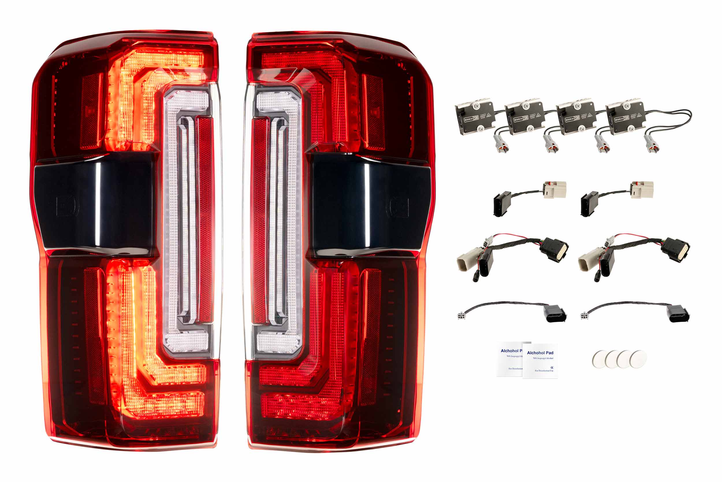 Morimoto XB LED Tail Lights | 2023-2024 Ford Super Duty F-250 / F-350 / F-450 (Red Lens)