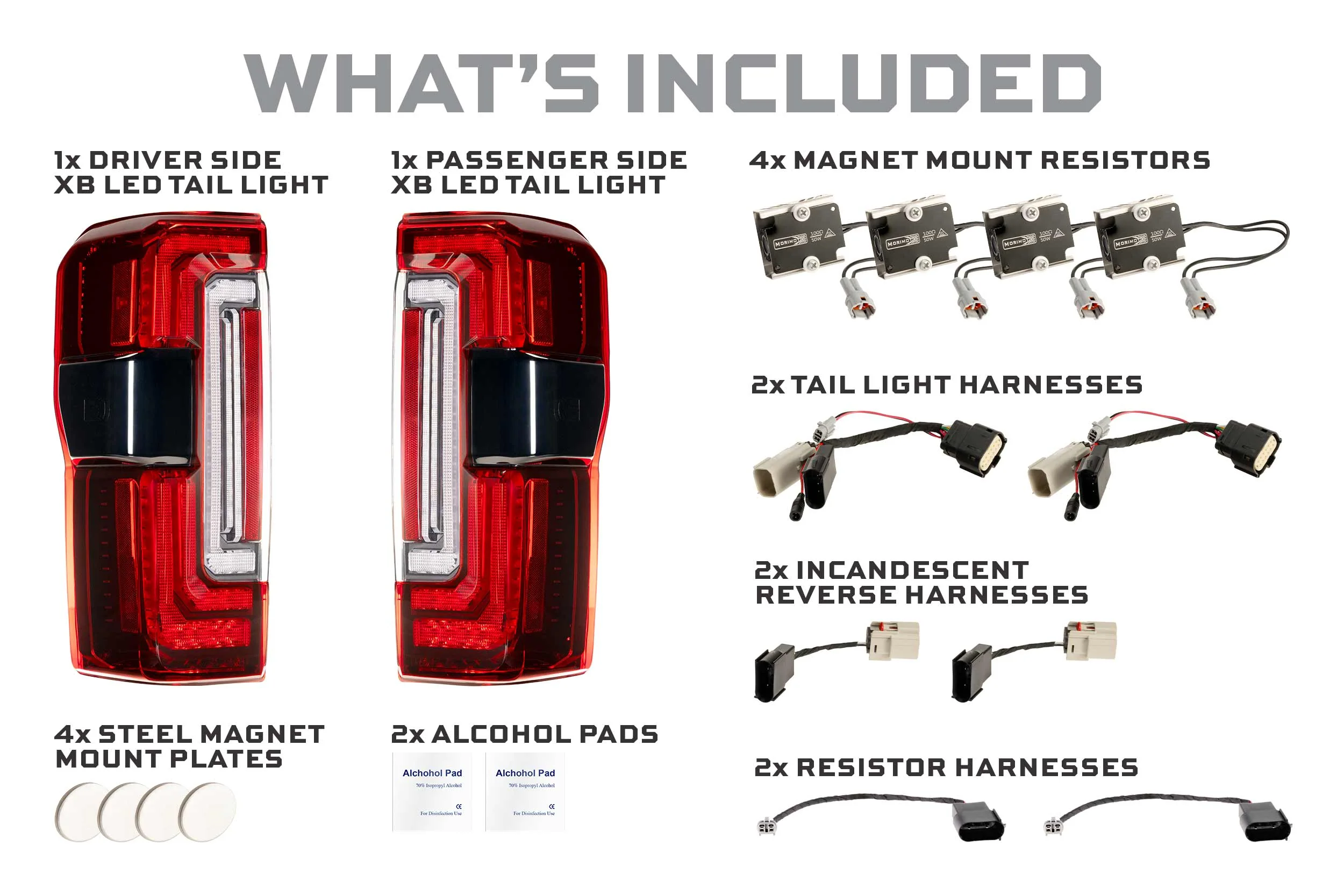Morimoto XB LED Tail Lights | 2023-2024 Ford Super Duty F-250 / F-350 / F-450 (Red Lens) - Image 3