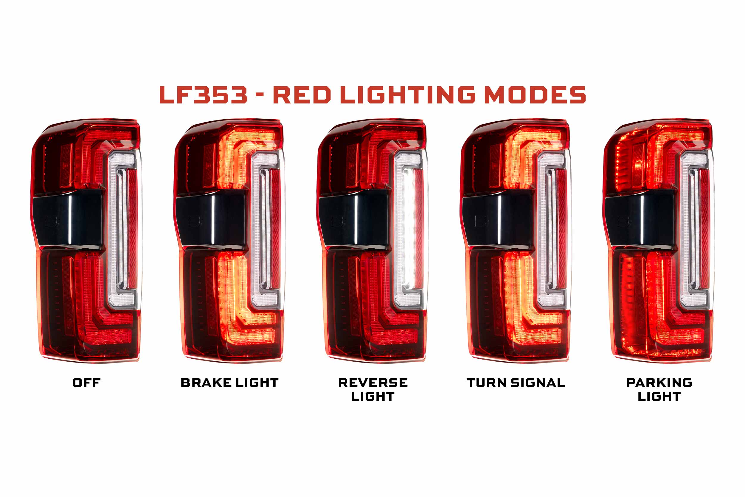 Morimoto XB LED Tail Lights | 2023-2024 Ford Super Duty F-250 / F-350 / F-450 (Red Lens) - Image 5