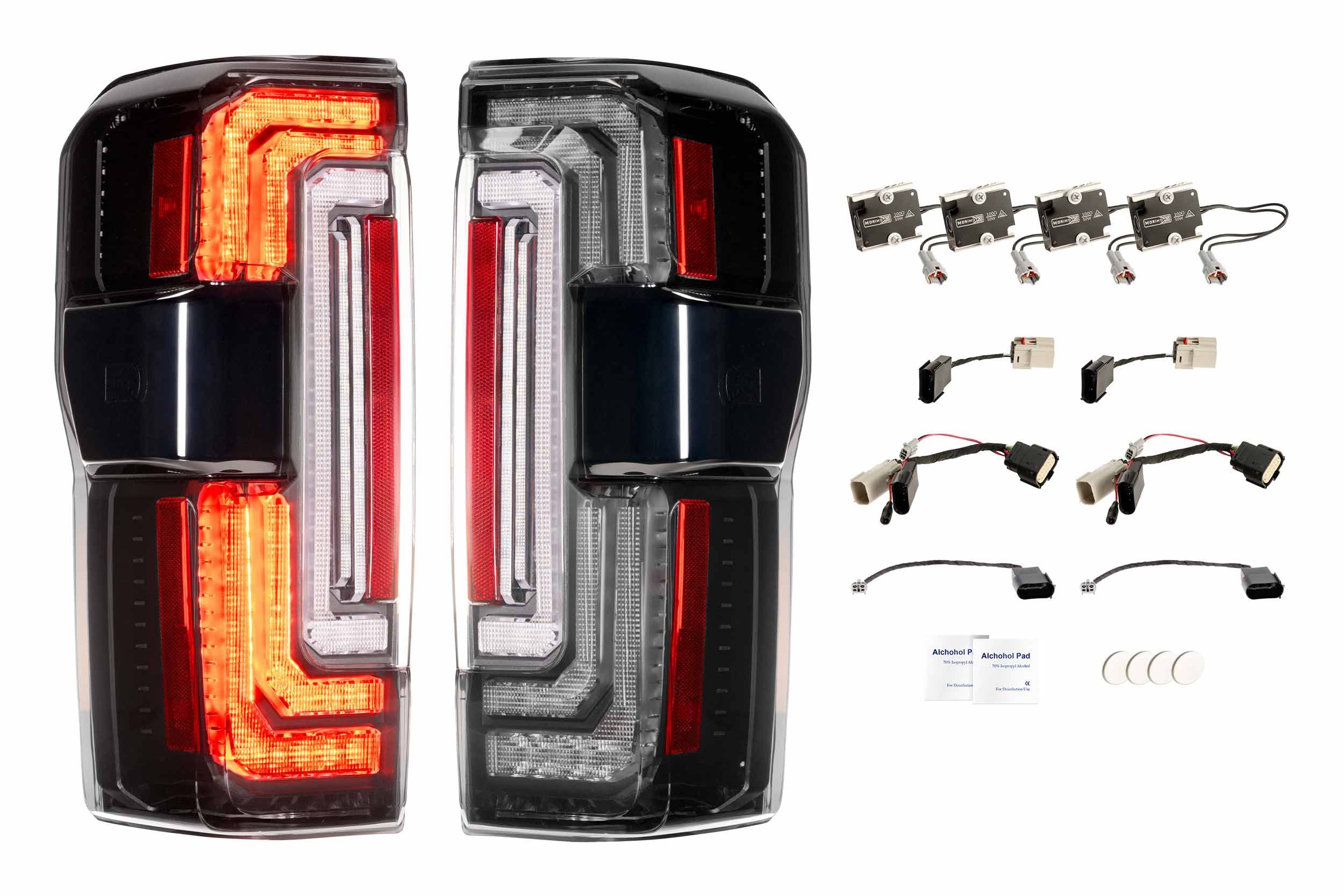 Morimoto XB LED Tail Lights | 2023-2024 Ford Super Duty F-250 / F-350 / F-450 (Smoked Lens)